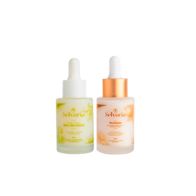 Duo antiedad: serum de vitamina C y Serum de Bioretinol
